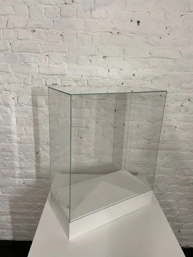 glass cover in stock - H60/55/27 cm - extra clear glass 4mm