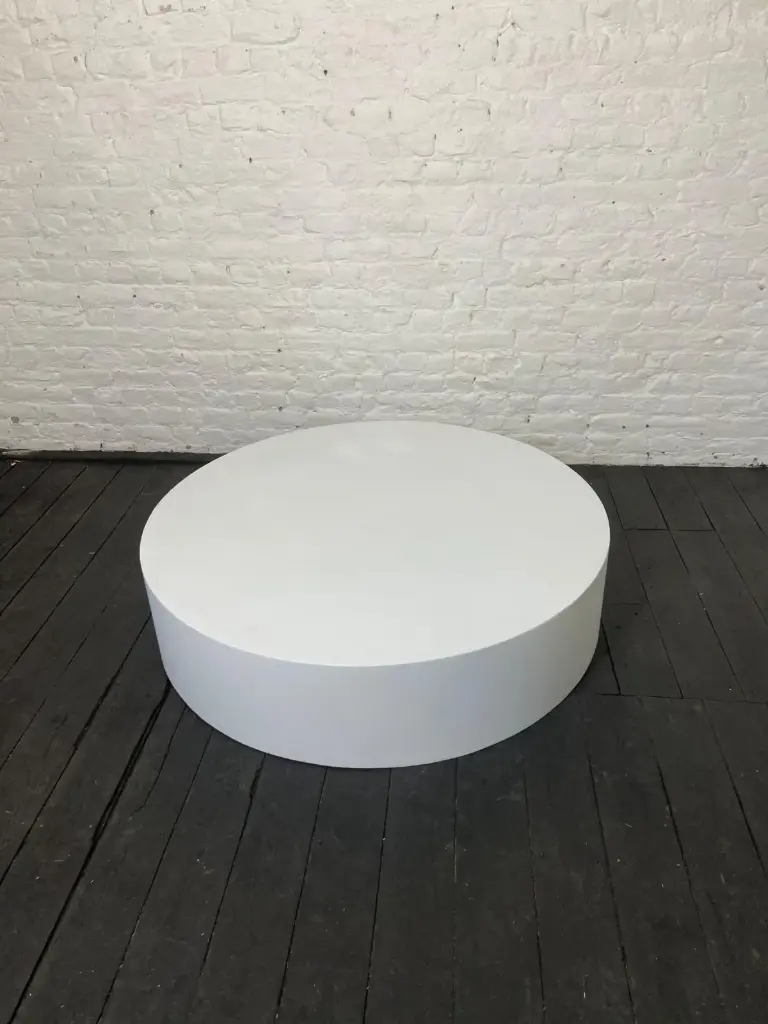 Socle en stock - H30 diametre 121,5 cm - Blanc