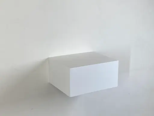 Socle mural - H20/30/30 cm - Blanc