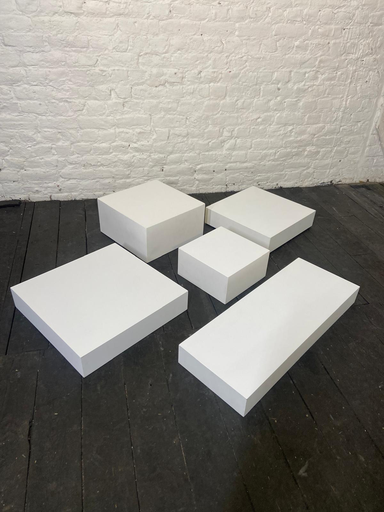 [P0030] Socle en stock - H10/40/40 cm - Blanc