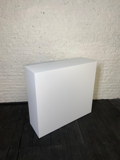 Socle en stock - H110/120/40 cm - Blanc