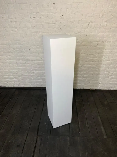 Socle en stock - H125/30/30 cm - Blanc