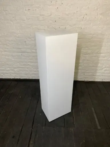 [P0392] Plinth in stock - H125/40/30 cm - White